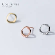 Colusiwei Real Pure 925 Sterling Silver Simple Irregular Stud Earrings for Women Geometric Ear Studs Fashion Korea Style 925 Sil 2024 - buy cheap