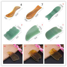 Natural Jade Guasha Board Scraching Facial Eyes Scraping Gua Sha SPA Massage Tool Health Care Beauty Acupoints Plate Massager 2024 - buy cheap