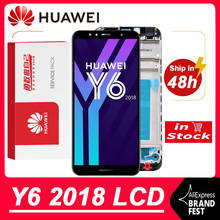 Tela lcd, touch screen, testada, 5.7 polegadas, para huawei y6, 2018 atu, l11, l21, l22, lx1, lx3, l31, l42, y6 prime, 2018 2024 - compre barato