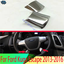 For Ford Kuga Escape 2013 2014 2015 2016 ABS Chrome Steering Wheel Panel Cover Bezel Trim Insert Badge Molding Garnish 2024 - buy cheap