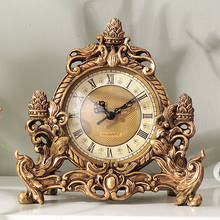 BY50DC-Reloj de madera silencioso de cuarzo para sala de estar, pequeño reloj de escritorio creativo para oficina, decoración antigua, Vintage, Horloge 2024 - compra barato