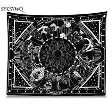 mandala tapestry wall hanging carpet tapiz mandala grande polyester fabric tapiz tarot black wall cloth 2024 - buy cheap