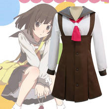 Anime série monogatari hachikuji mayoi escola uniforme cosplay traje adulto academia jk uniforme suspender vestidos dia das bruxas 2024 - compre barato