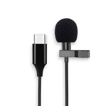 Mini micrófono con Clip de solapa tipo c, 3,5mm, condensador, grabación de Audio para teléfono, 2020 2024 - compra barato