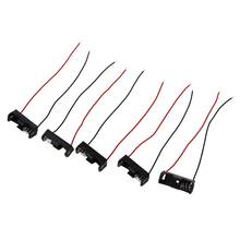 Quality  5pcs 4.3" Wire Leads Black Battery Storage Slot Holder 1 x 12V 23A/27A 2024 - buy cheap