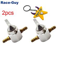 Silver 1/4" 6mm Gas Fuel Tank Tap Inline Petcock Valve Switch For Pit Dirt Motor Bike Motorcycle Motocross ATV Quad 2024 - buy cheap