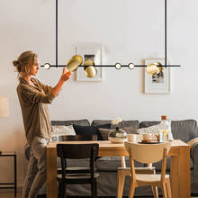 Пост-современная люстра для гостиной, простой Креативный светодиодный светильник для ресторана, Скандинавская вилла, дизайнерский светильник для спальни 2024 - купить недорого