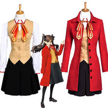 Anime Fate Stay Night Cosplay Rin Tohsaka Costumes Halloween Costume for Women Trench Coat Vest Skirt Full Set Cosplay Costume 2024 - buy cheap