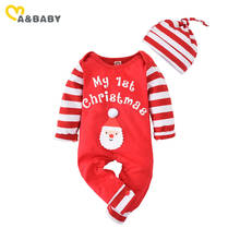 Ma&Baby 0-18M Christmas Newborn Infant Baby Boy Girl Jumpsuit Cute Santa Long Sleeve Striped Red Romper Xmas Baby Clothes 2024 - buy cheap