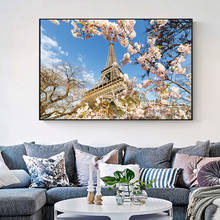 Romantic City Couple Paris Eiffel Tower Landscape Canvas Painting Posters and Prints Wall Art Picture for Living Room Home Decor 2024 - buy cheap