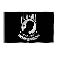 90 x 150cm Mia Flags High Quality Polyester Military Memorial Pow Mia Flags USA Pow Memorial Banners Home Decor Black Flag 2024 - buy cheap