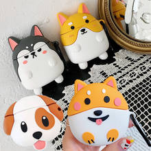 Funda 3D para Apple AirPods Shiba Inu, carcasa bonita de dibujos animados para auriculares inalámbricos Corgi Puppy Dog, accesorios para Airpods 2 2024 - compra barato