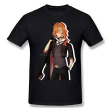 Bungou Stray Dogs Anime Chuuya Nakahara BSD T Shirt O-neck Cotton Short Sleeve T-shirt Tees Harajuku Streetwear 2024 - buy cheap