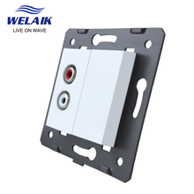 WELAIK EU-Standard Audio DIY-Parts Wall Socket Parts-Without Glass-Panel  45*45mm  A8AFW 2024 - buy cheap