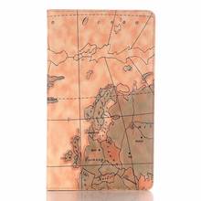 Funda con estampado de mapa para Huawei Mediapad M5 lite 8,0, carcasa de JDN2-W09 con ranura para tarjeta, soporte de cuero PU, funda con tapa para Huawei M5 lite 8,0 2024 - compra barato