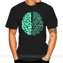 Electric Brain T-Shirt Mens Computer Nerd Science Circuit Board Brand Clothing Tee Shirt 2024 - buy cheap