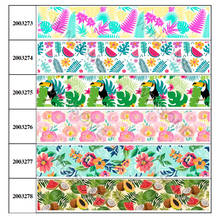 Новый дизайн 10 ярдов различных размеров милые цветы шаблон печатных grosgrain ленты 2024 - купить недорого