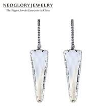 NEOGLORY-pendientes triangulares de cristal para mujer, aretes de lujo, personalidad femenina, accesorios de moda para fiesta 2024 - compra barato