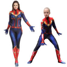 Fantasia de super herói capitão de filme, feminino, adulto, infantil, roupa para cosplay, halloween, festa, presente, menina 2024 - compre barato