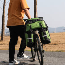 Многофункциональная велосипедная сумка 3 в 1 от Rhinowalk, сумка для багажника на заднее сиденье горного и шоссейного велосипеда 70 л, багажник, 3 цвета с чехлом от дождя 2024 - купить недорого