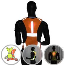 Chaleco reflectante de seguridad con luz LED para correr, chaqueta de visibilidad para ciclista nocturno 2024 - compra barato