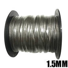 Diameter 1.5mm 7*7 Authentic Marine Seaworthy Grade 7x7 Stainless Steel Cable Wire Rope 100 meters free shipping 2024 - buy cheap