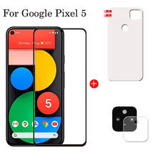 Protector de pantalla de película de hidrogel para lente de cámara, cristal templado frontal 3 en 1 para Google Pixel 5 2024 - compra barato