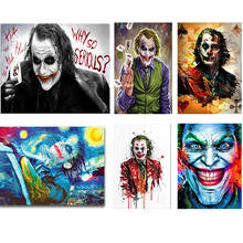 5D DIY Diamond Painting joker Cross Stitch Mosaic The Dark Knight Picture full square Diamond Embroidery Rhinestone home decor 2024 - buy cheap