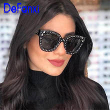 New Square Fashion Sunglasses UV400 Pentagram Black Frame Sun glasses Women high quality Gradient Ocean Lens Men glasses 2024 - buy cheap