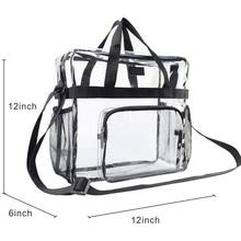 Transparente bolsa de ombro crossbody saco ginásio claro tote bolsa mensageiro mochila 2024 - compre barato