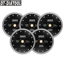 DT-DIATOOL 5pcs Dia 7" Hot pressed sintered Mesh Turbo Diamond Saw blade 180mm Dry or Wet Cutting Disc Diamond Wheel Tile Marble 2024 - buy cheap