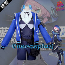 Game Arknights Blue Poison Cosplay Costume Full Set original skin outfit cloth shoes wig halloween costume for women free ship 2024 - buy cheap