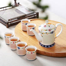 Conjunto de chá puer chá tradicional chinês azul e branco, xícara de chá, pote de cerâmica, bule de chá kungfu, chá de tecido, utensílios de bebidas 2024 - compre barato