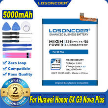 100% Original LOSONCOER 5000mAh HB386483ECW+ For HuaWei MaiMang 5 G9 Plus MLA-AL00 MLA-AL10 G9Plus Honor 6X Phone Battery 2024 - buy cheap