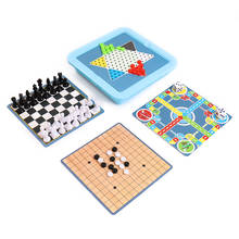 4 in 1 Multifunctional Board Game Chess Flying Chess Checkers Gobang Chinese Chess Adult Parent-child Game Toys 2024 - buy cheap