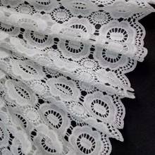 Telas de encaje Nigeriano para vestido de novia, Material de costura de encaje de guipur francés, blanco y africano, alta calidad, 2 yardas 2024 - compra barato