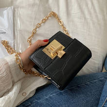 Stone pattern Mini Square Crossbody Bag 2020 New Quality PU Leather Women's Designer Handbag Lock Chain Shoulder Messenger Bag 2024 - buy cheap
