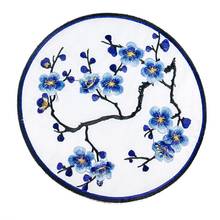 2 Colors Beautiful Plum Blossom Flower Patches Embroidery Applique Iron on Transfers for Clothing Stickers Sewing Accessories 2024 - buy cheap