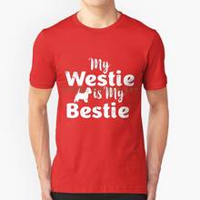 Camiseta de moda Vintage My Westie Is My Bestie, camisetas de My Westie Is My Bestie Westie West Highland Terrier, perros, amo mi perro 2024 - compra barato