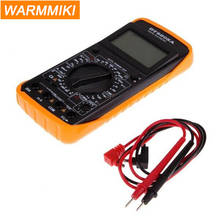 WARMMIKI Professional Digital Multimeter Electric Handheld Ammeter Voltmeter Resistance Capacitance hFE Tester AC DC LCD 2022 - buy cheap