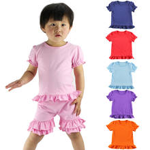 Novo bebê crianças meninas camiseta crianças roupas de criança topos roupas de verão manga curta t blusa plissado camisas topos 2024 - compre barato