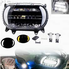 Motorcycle LED Head Lights High/Low Beam Headlamp Headlight Assembly W/White DRL Running Light For Harley Road Glide 2015-2020 2024 - buy cheap