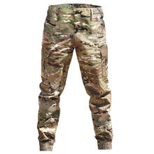 Pantalones tácticos de camuflaje militar para hombre, ropa de combate del Ejército, impermeable, mezcla de algodón con múltiples bolsillos 2024 - compra barato