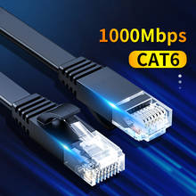 Cabo ethernet chato, 1gbps, rj45, cabo de roteador, ligação de rede lan, para computador, laptop, roteador rj45 2024 - compre barato