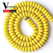 Wholesale 6mm Yellow Nanotech Rubber Hematite Abacus Beads For Jewelry Making Loose Stone Beads Diy Bracelets Accessories 15'' 2024 - buy cheap