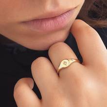 2021 Top fashion simple design delicate gold color zirconia star rings for Women fashion engagement Wedding finger rings Jewelry 2024 - купить недорого