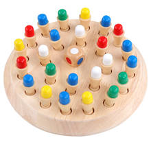 Kids Wooden Toys for ChildrenMemory Match Stick Chess Game Fun Block Board Game Educational Color Cognitive Ability Toy 2024 - buy cheap