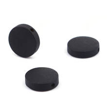 100 PCs Wood Spacer Beads Flat Round Black Wooden Bead For DIY Fashion Jewelry Making About 15mm Dia, Hole: Approx 2.2mm 2024 - buy cheap