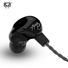 KZ ZS3 Detachable Cable Earphone Hanging In Ear Audio Monitors Noise Isolating HiFi Music Sports Earbuds With Mic Cellular gamer 2024 - buy cheap