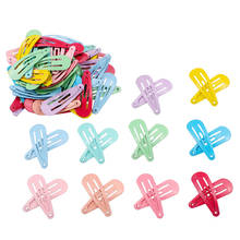 50Pcs/Lot Cute 3cm Hair Clips Metal Snap Hair Pins Baby Girls Hair Accessories Styling Candy Color Drop Hairgrip Solid Barrettes 2024 - buy cheap